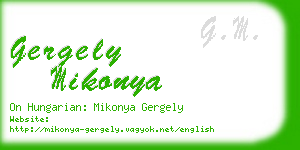 gergely mikonya business card